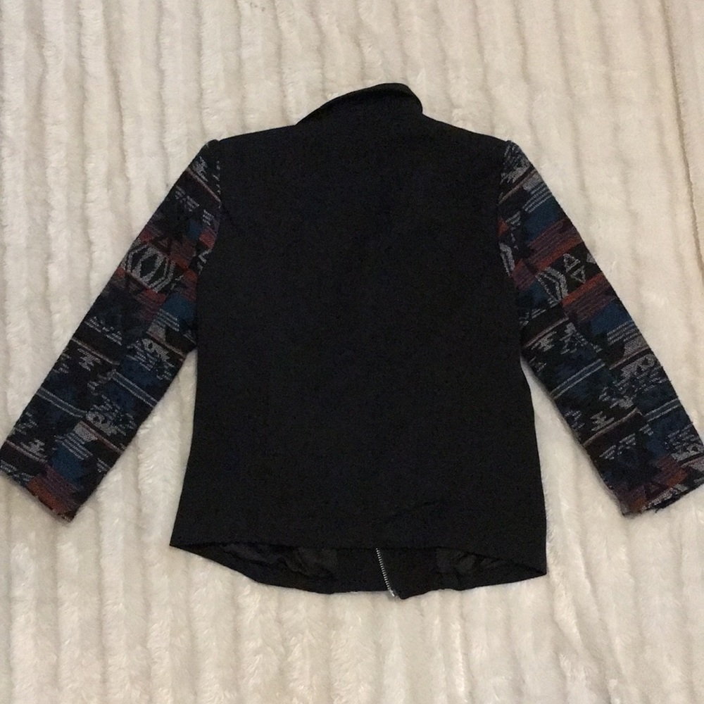 Zip up blazer jacket Aztec print sleeve coat - Picture 6 of 6
